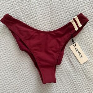 Montce Maroon Bikini Bottom
